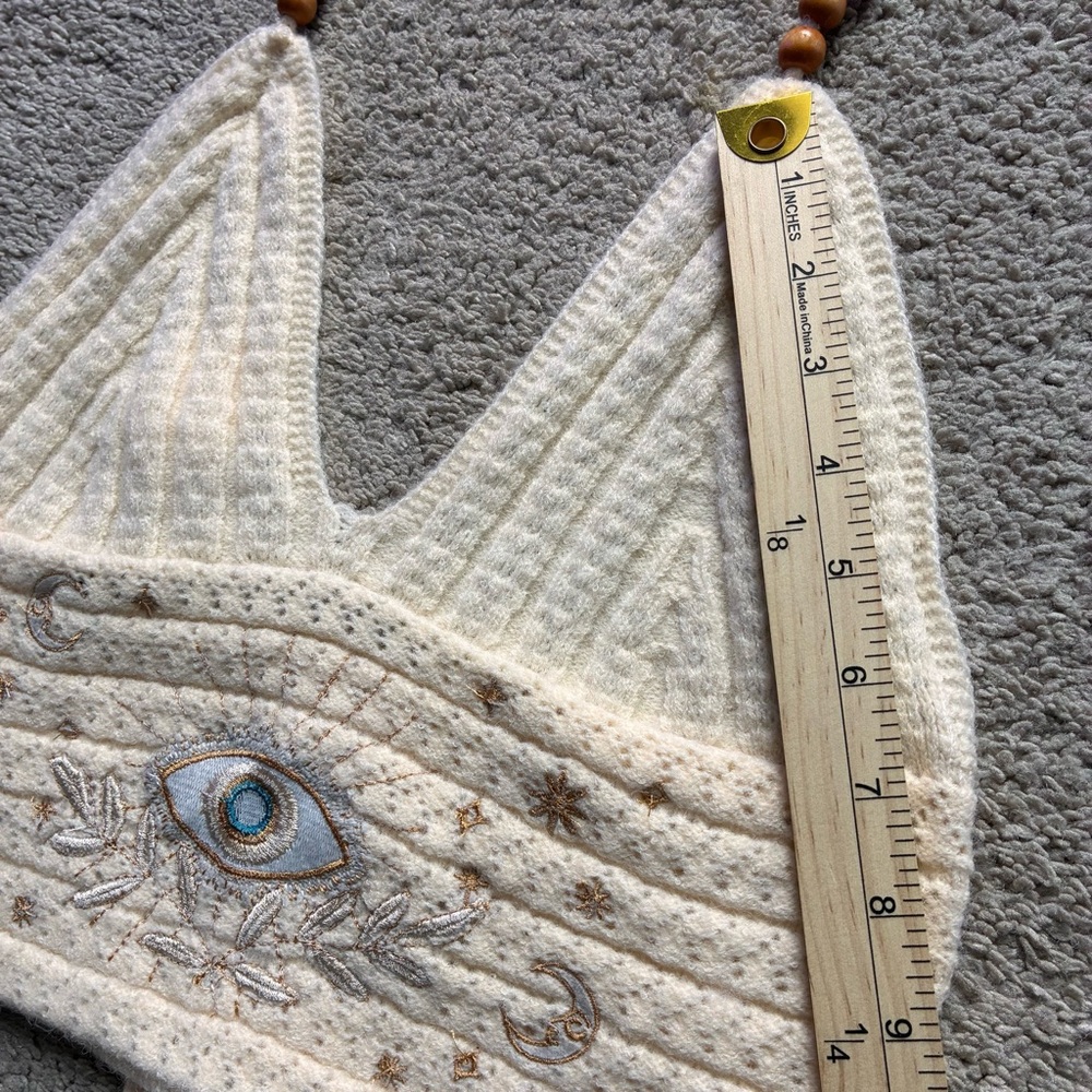 ROMWE Cream Textured Knit Top - Picture 9 of 14
